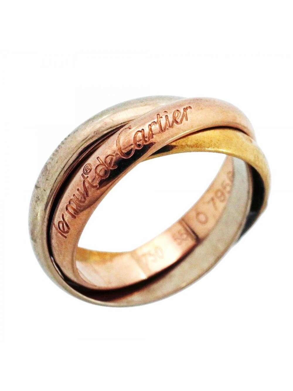 Cartier Ring Trinity 18k Yellow Gold 18k White Pink